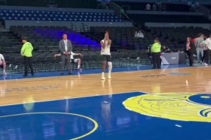 备战G联盟季后赛！杨瀚森赛前热身，看上去状态相当不错！